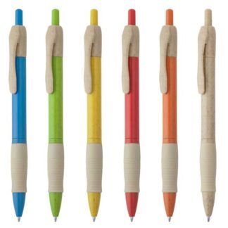 Bolígrafo pulsador fibra de trigo