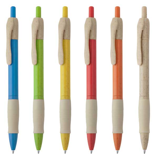 Bolígrafo pulsador fibra de trigo