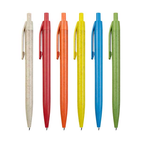 Bolígrafo pulsador fibra de trigo
