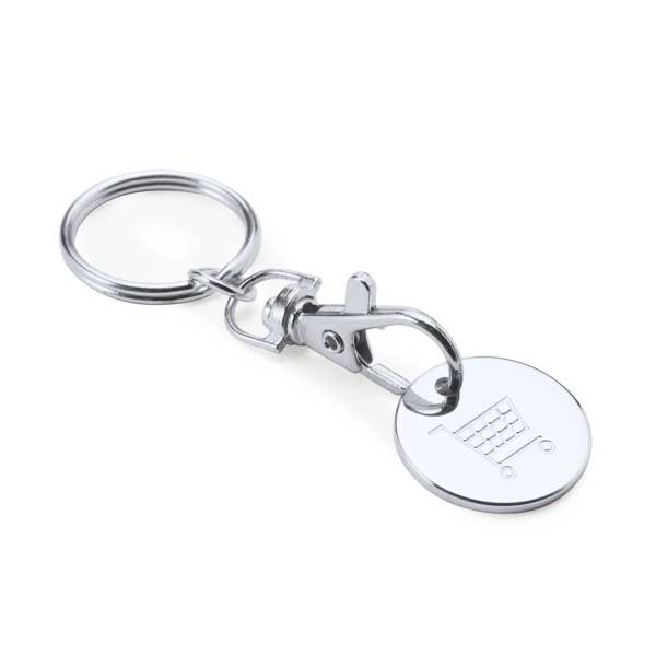 Llavero moneda para carro compra