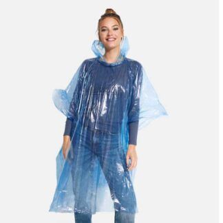 Poncho impermeable transparente